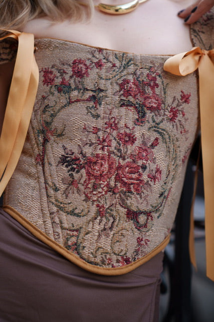 Double side renaissance corset top with bones