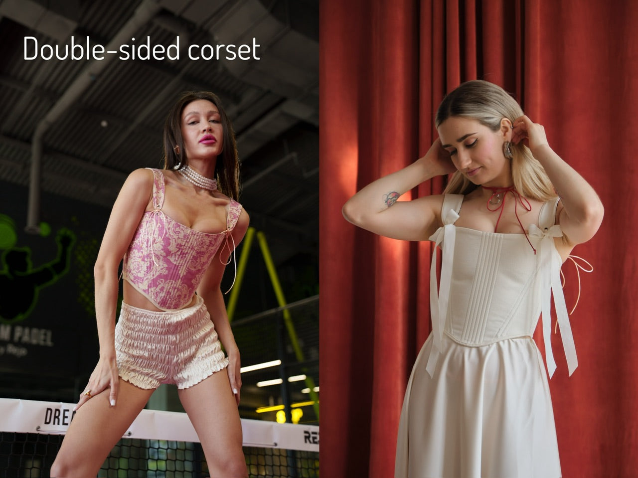 Reversible Renaissance Corset Top – Boned Denim & Cotton Bodice