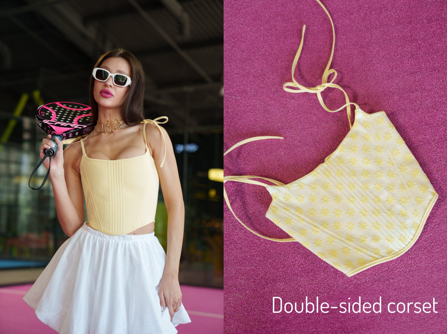 Reversible Summer Corset Top – Cotton & Denim