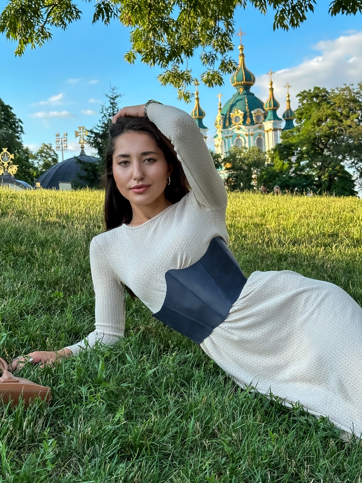 Blue Leather Underbust Corset – Renaissance waist belt