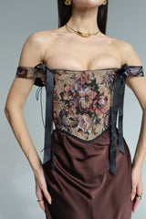 Double side renaissance corset top with bones