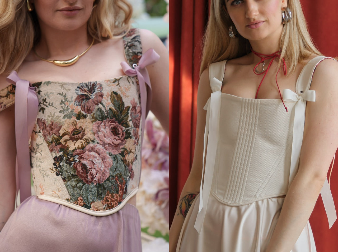 Double side renaissance corset top with bones