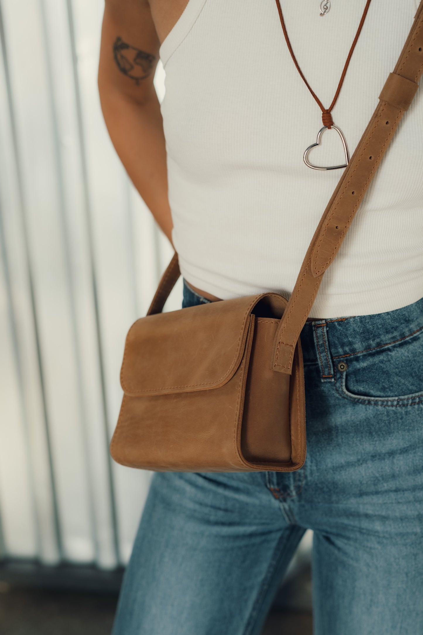 Leather crossbody bag