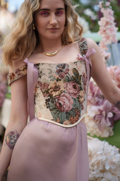 Double side renaissance corset top with bones