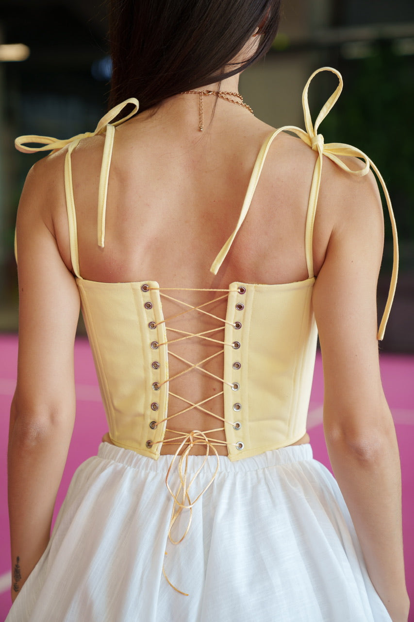 Reversible Summer Corset Top – Cotton & Denim