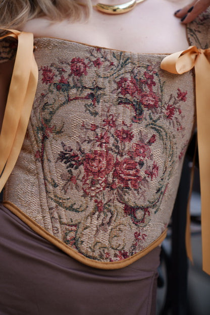 Double side renaissance corset top with bones