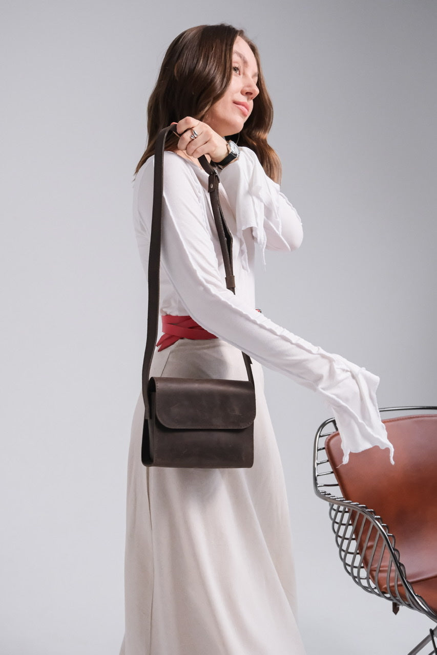 Leather crossbody bag