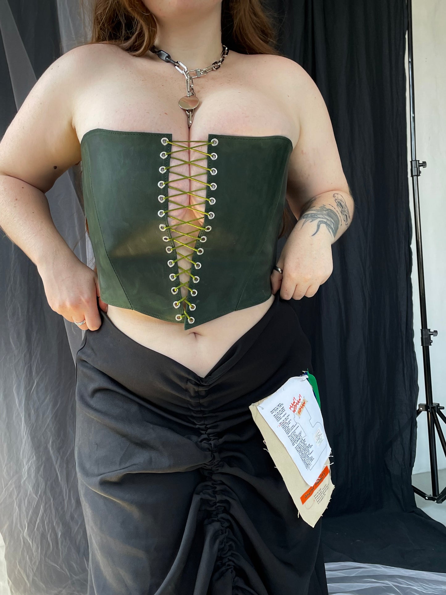 Leather corset top