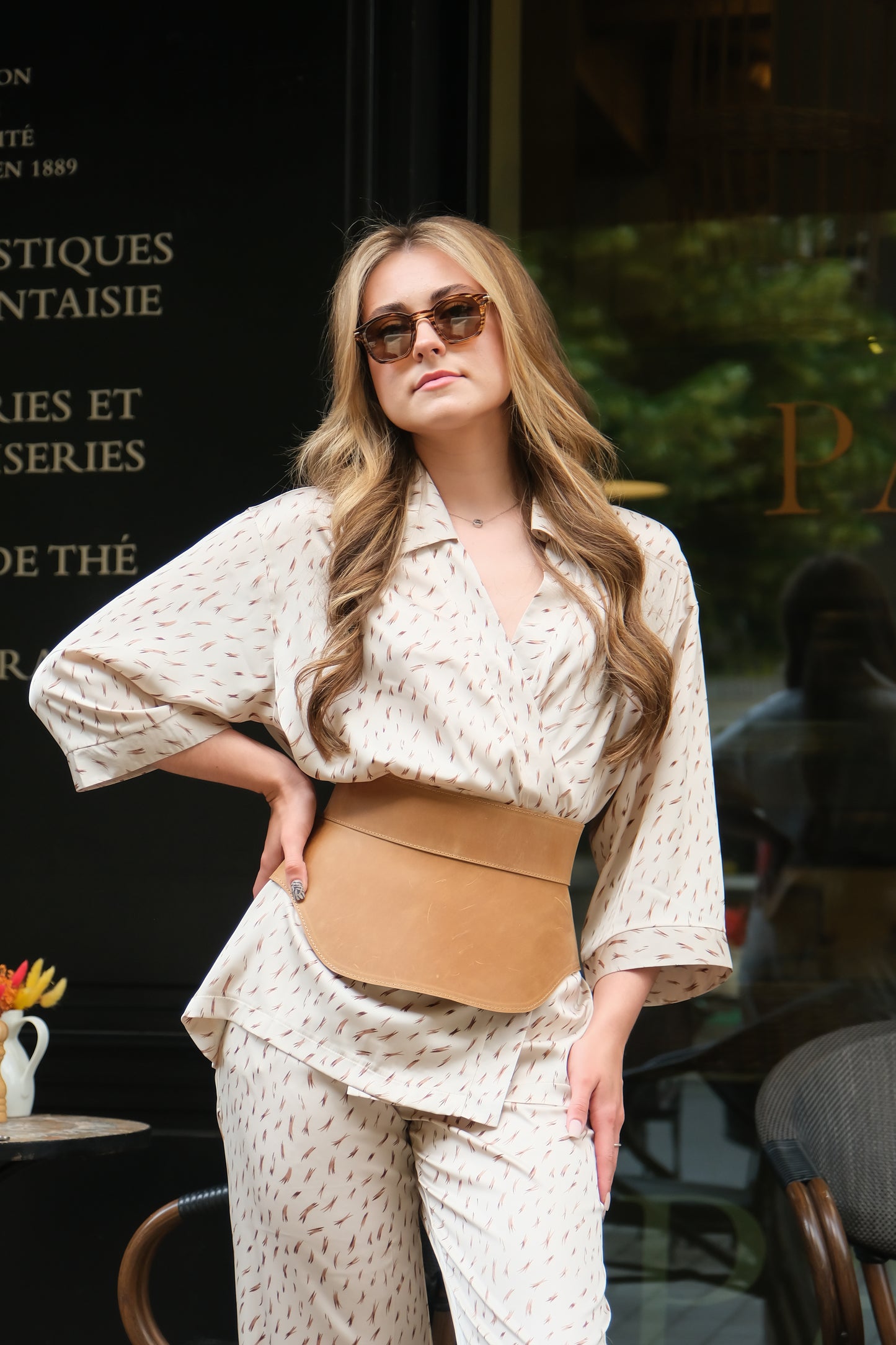 Beige Leather Peplum Waist Belt – Architectural Basque Corset