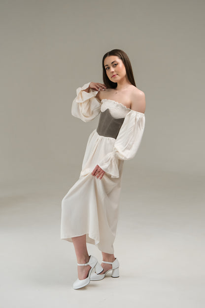 underbust leather corset, structured waist shaping corset belt, boned leather waist cincher, brown leather corset top, handmade fashion corset, sculpted silhouette, minimalist structured bodice