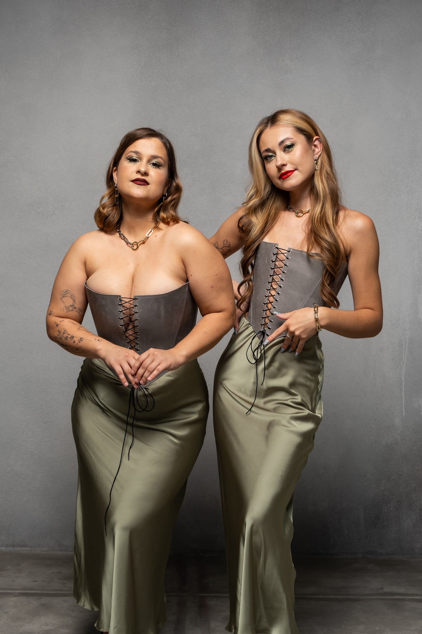 Gray Leather corset top, overbust corset for rave outfit