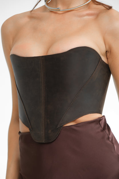 Brown Overbust Corset – Renaissance Top