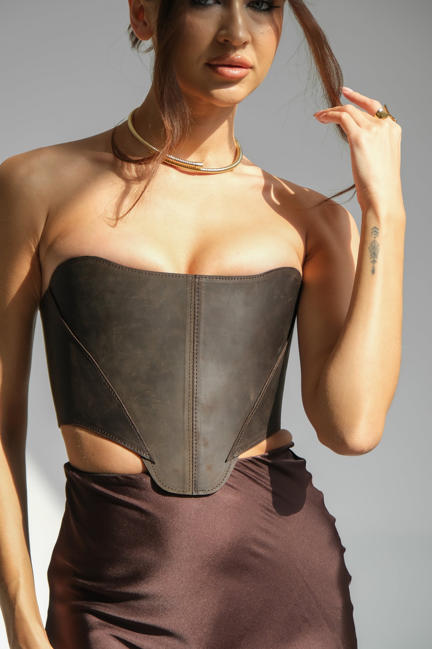 Brown Overbust Corset – Renaissance Top