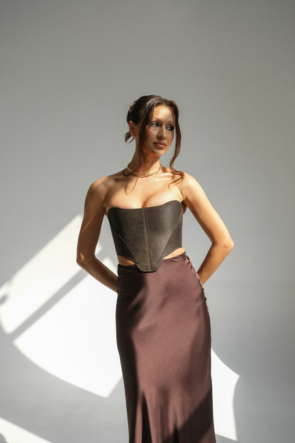 Brown Overbust Corset – Renaissance Top