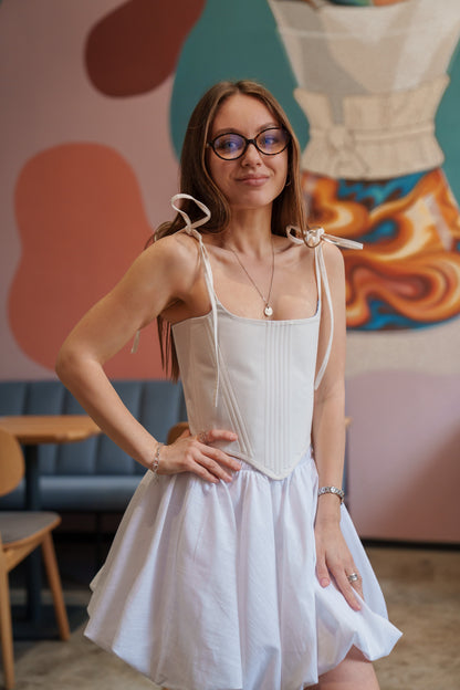 Reversible Summer Corset Top – Cotton & Denim