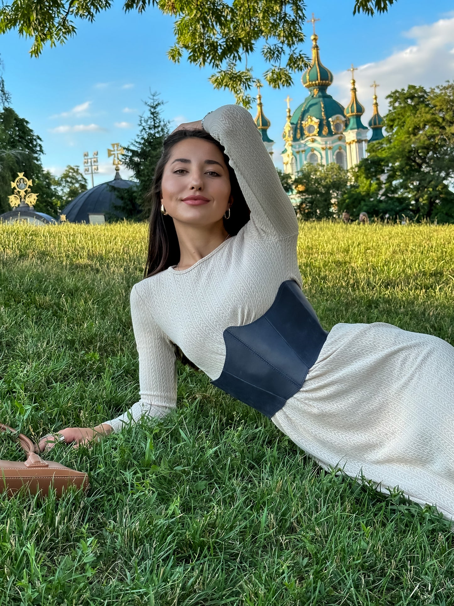 Blue Leather Underbust Corset – Renaissance  waist belt