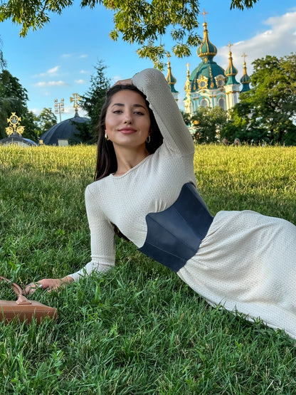 Blue Leather Underbust Corset – Renaissance  waist belt