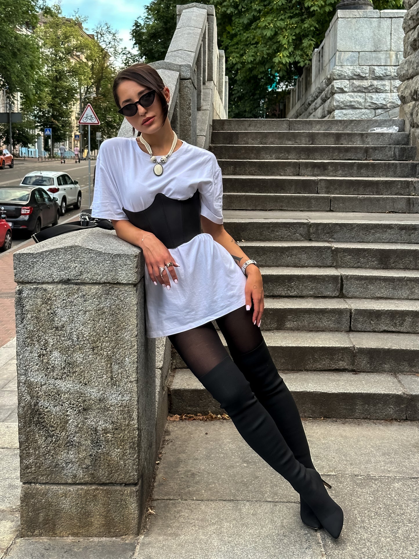 Black Leather Underbust Corset – Festival waist belt outfit