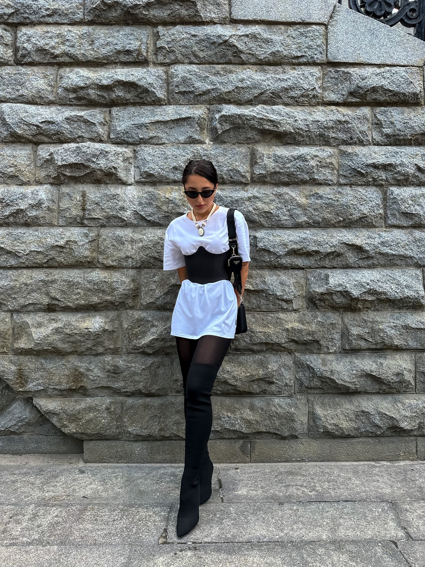 Black Leather Underbust Corset – Festival waist belt outfit