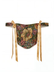 Khaki Flowers Boned Corset – Reversible Waist Shaper