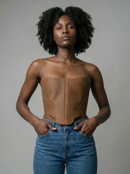 Beige Overbust Corset – Renaissance Top