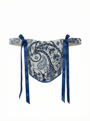 Reversible Blue Print Jacquard Renaissance Corset – Boned Top