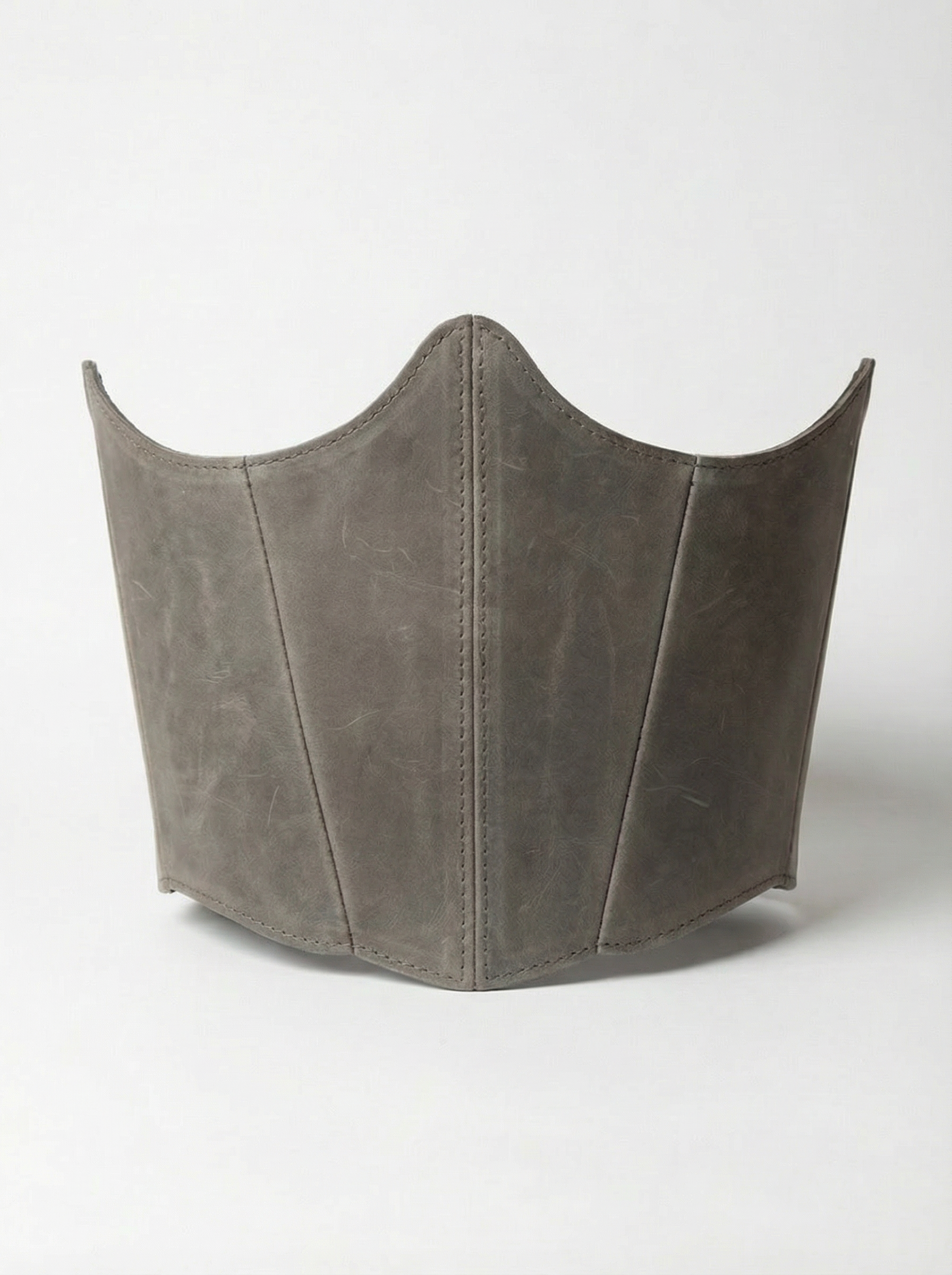 underbust leather corset, structured waist shaping corset belt, boned leather waist cincher, brown leather corset top, handmade fashion corset, sculpted silhouette, minimalist structured bodice