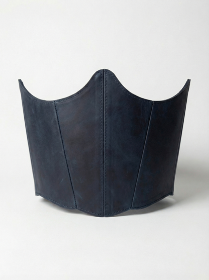 Blue Leather Underbust Corset – Renaissance  waist belt