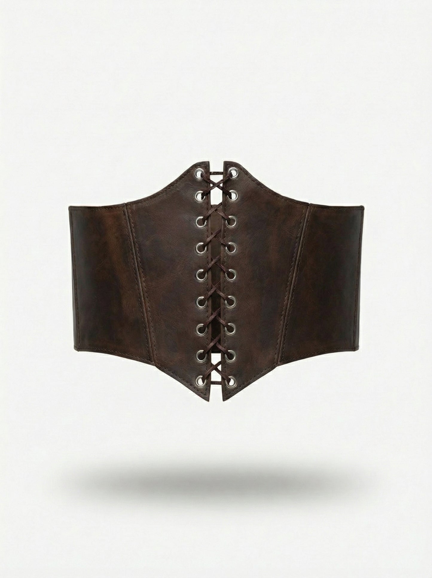 Brown Leather underbust corset belt, Renaissance outfit