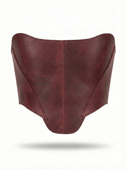 Бордовий корсет-бюстьє – Топ у стилі Ренесансу