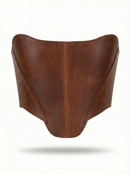 Cognac Overbust Corset – Architectural Waist Shaping Top