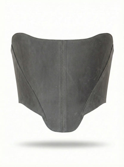 Сірий корсет на груди – топ у стилі Ренесанс