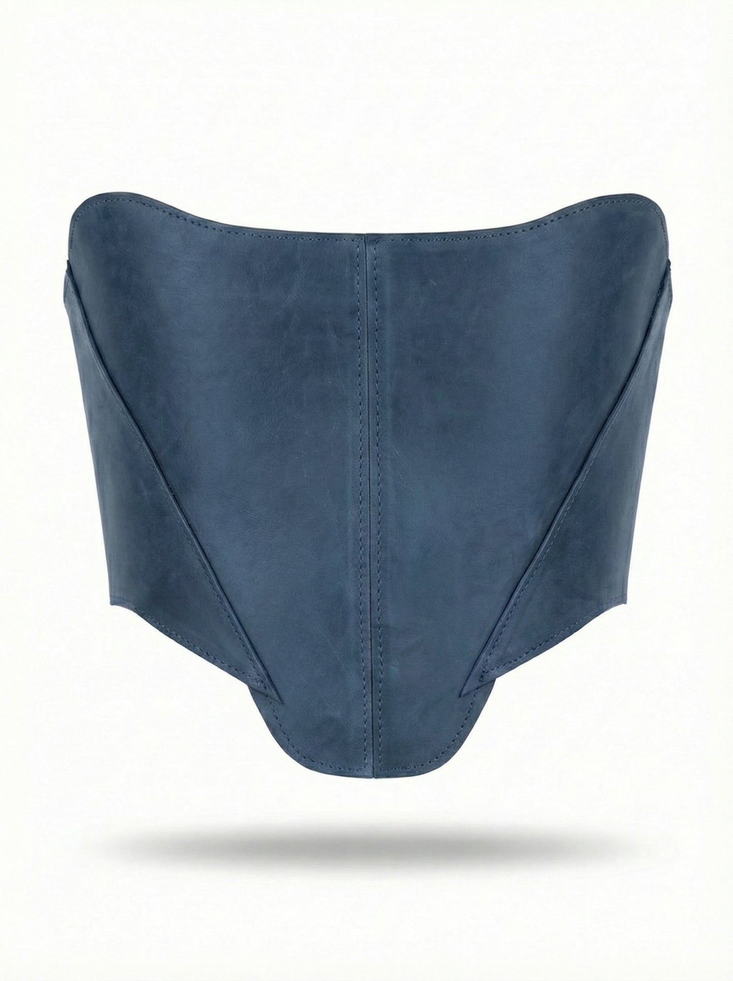 Блакитний корсет поверх грудей – топ у стилі ренесанс