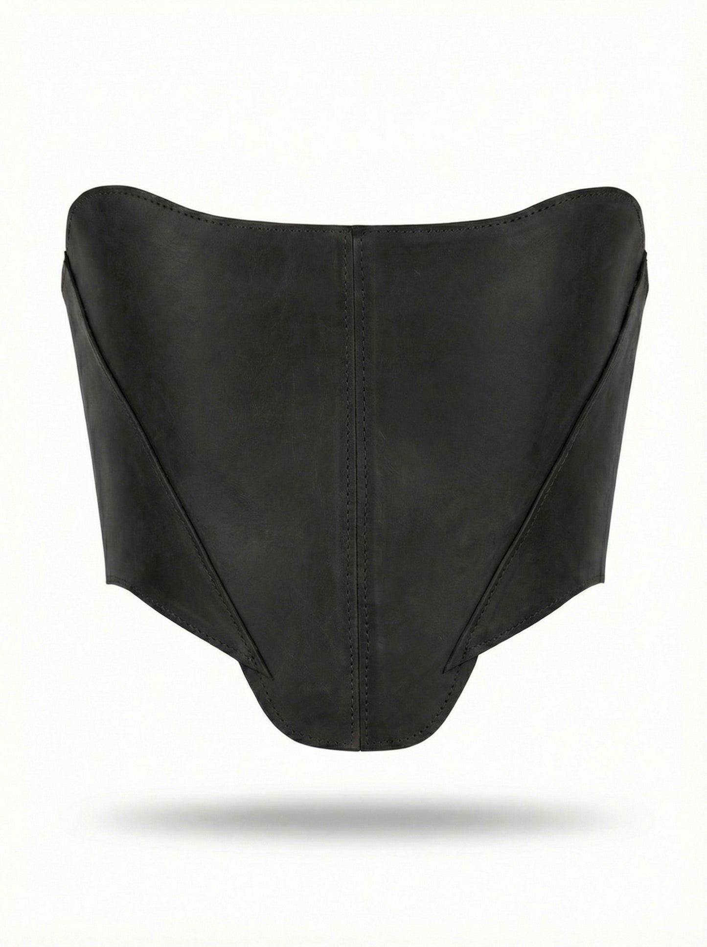 Чорний корсет над грудьми – топ у стилі Ренесансу