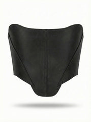 Чорний корсет над грудьми – топ у стилі Ренесансу