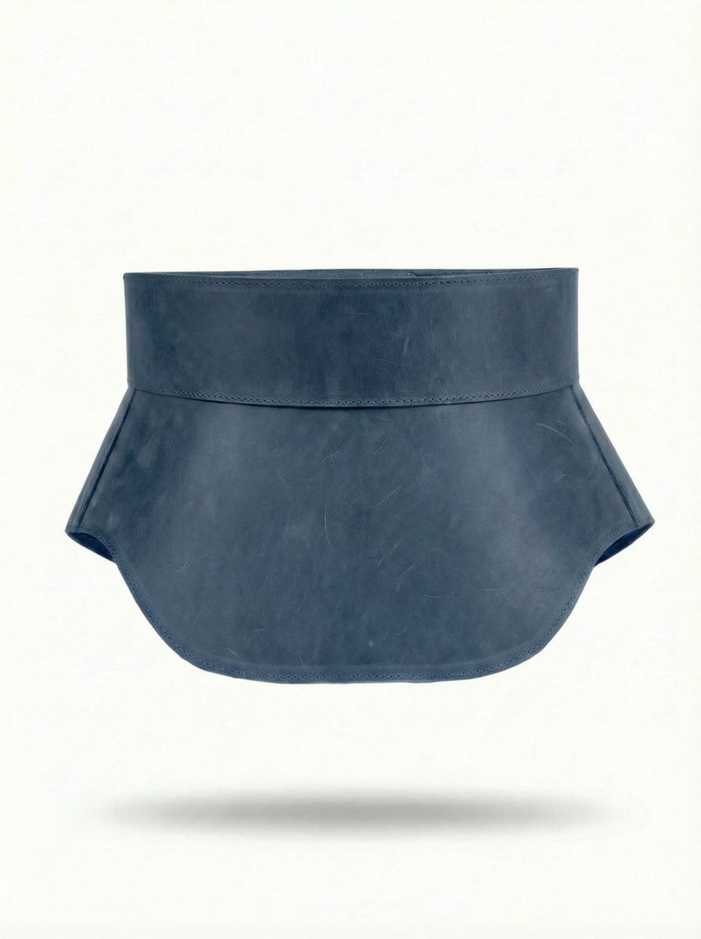 Blue Leather Peplum Waist Belt – Architectural Basque Corset