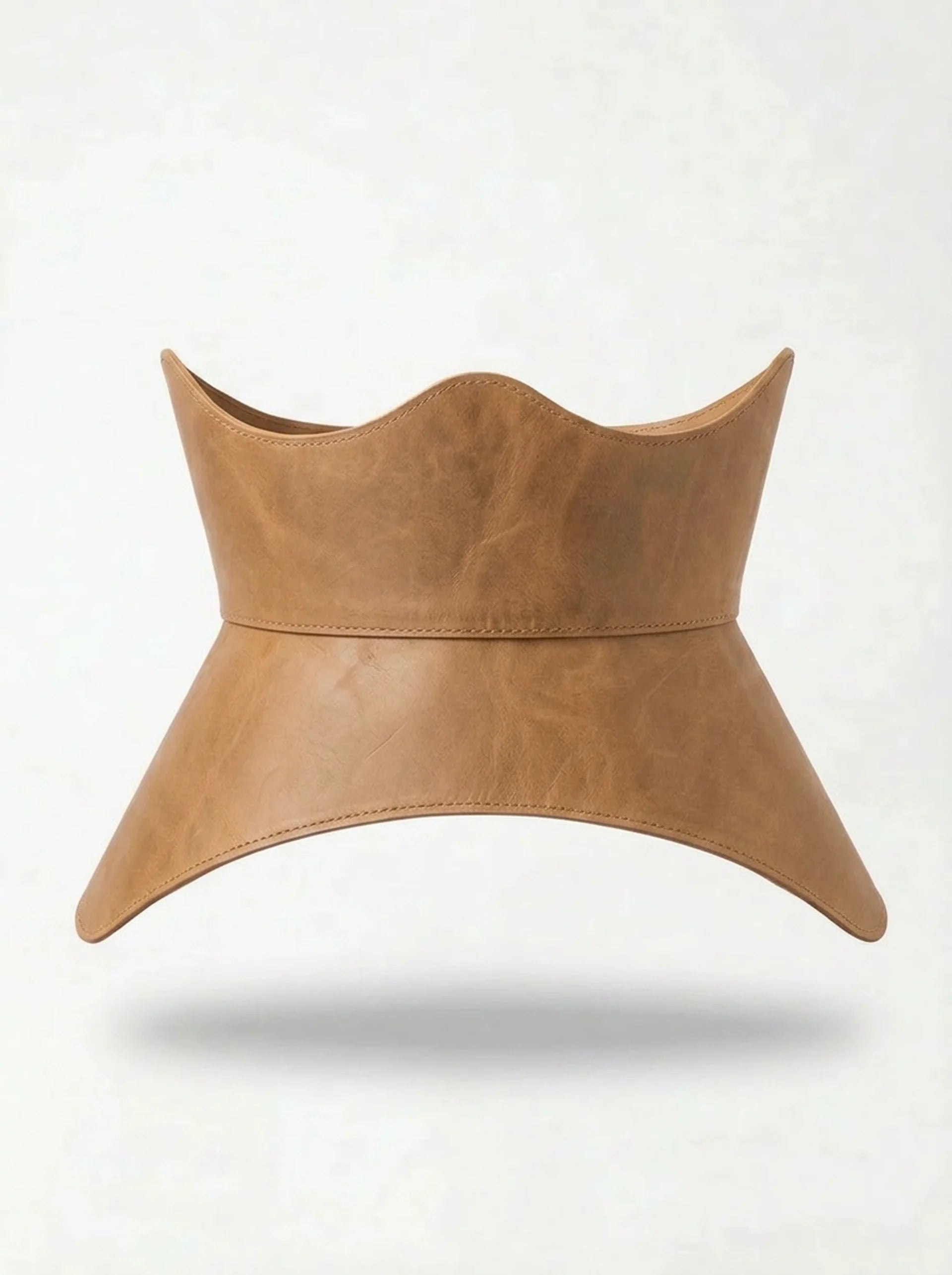 beige leather peplum corset belt structured waist cincher neutral corset belt basque style waist belt renaissance corset outfit soft feminine outfit beige waist belt minimal outfit styling corset outfit idea