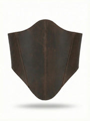 Brown Long Leather Underbust Corset Belt