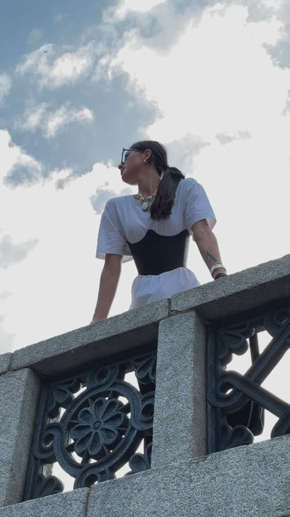 Black Leather Underbust Corset – Festival waist belt outfit