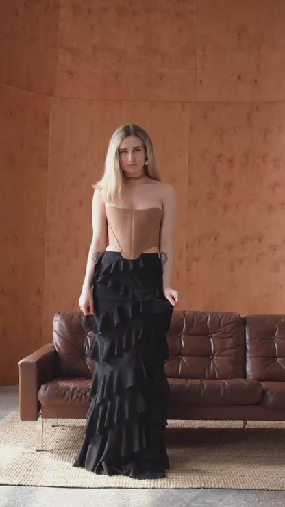 Beige Overbust Corset – Renaissance Top