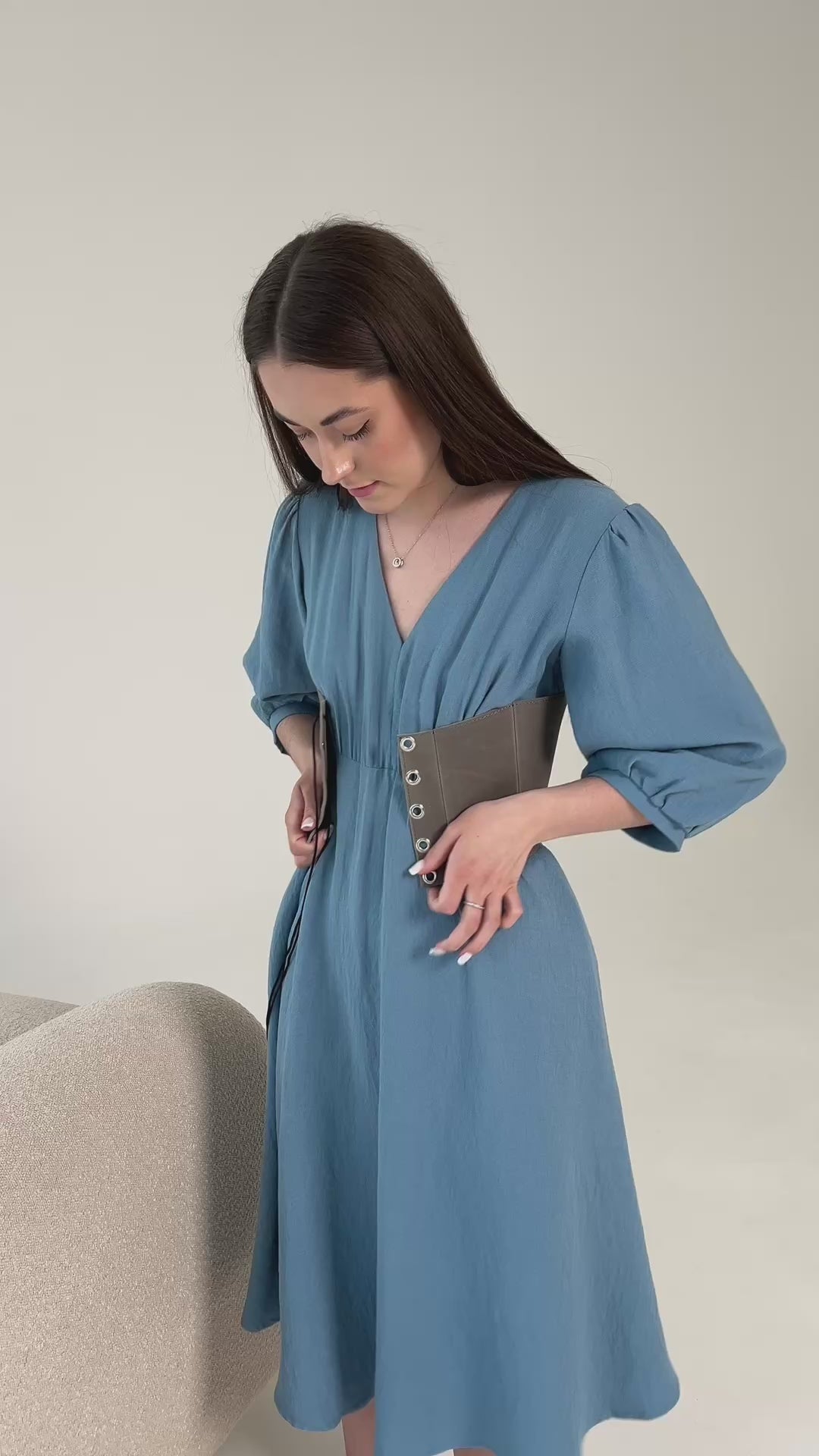 underbust leather corset, structured waist shaping corset belt, boned leather waist cincher, brown leather corset top, handmade fashion corset, sculpted silhouette, minimalist structured bodice