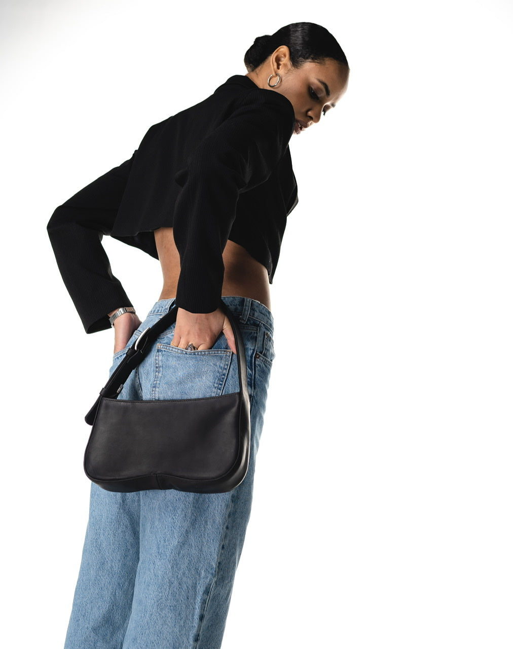 Shoulder leather bag